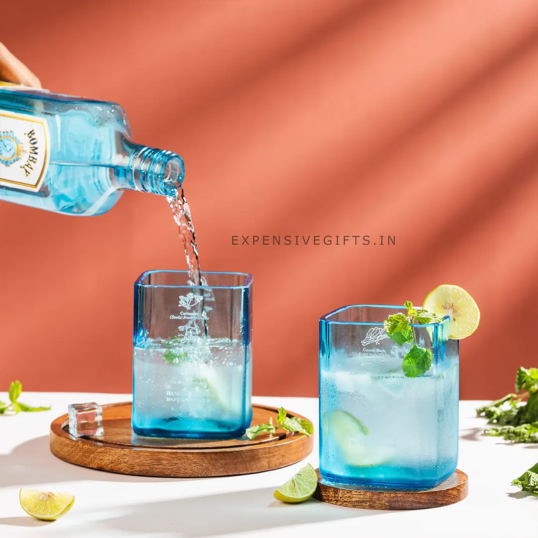 Bombay Sapphire Glasses Set Of 2